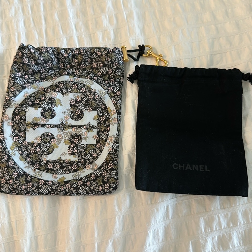 Tory Burch and Chanel pouch
